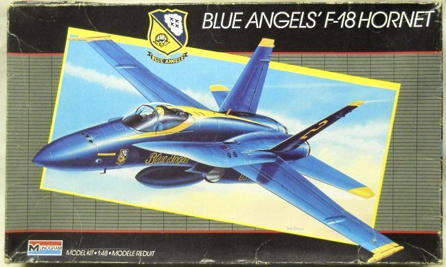 Monogram 1/48 F-18 (F/A-18) Hornet Blue Angels, 5820 plastic model kit